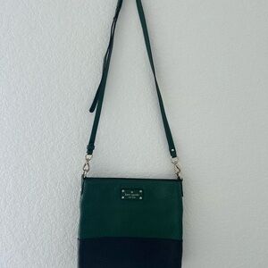 kate spade Green and Black Colorblock Leather Crossbody